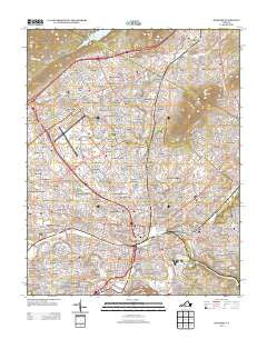 Roanoke Virginia Historical topographic map, 1:24000 scale, 7.5 X 7.5 Minute, Year 2013