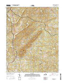 Rustburg Virginia Current topographic map, 1:24000 scale, 7.5 X 7.5 Minute, Year 2016