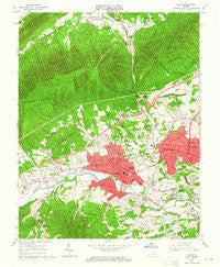 Salem Virginia Historical topographic map, 1:24000 scale, 7.5 X 7.5 Minute, Year 1963