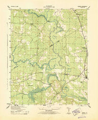 Sebrell Virginia Historical topographic map, 1:31680 scale, 7.5 X 7.5 Minute, Year 1943