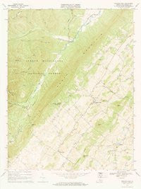 Singers Glen Virginia Historical topographic map, 1:24000 scale, 7.5 X 7.5 Minute, Year 1967