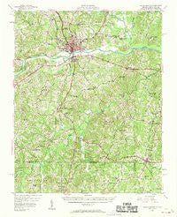 South Boston Virginia Historical topographic map, 1:62500 scale, 15 X 15 Minute, Year 1957