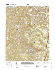 Spotsylvania Virginia Current topographic map, 1:24000 scale, 7.5 X 7.5 Minute, Year 2016