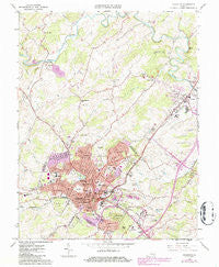 Staunton Virginia Historical topographic map, 1:24000 scale, 7.5 X 7.5 Minute, Year 1964