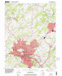 Staunton Virginia Historical topographic map, 1:24000 scale, 7.5 X 7.5 Minute, Year 1998
