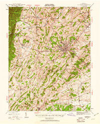 Staunton Virginia Historical topographic map, 1:62500 scale, 15 X 15 Minute, Year 1944