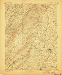 Staunton Virginia Historical topographic map, 1:125000 scale, 30 X 30 Minute, Year 1894