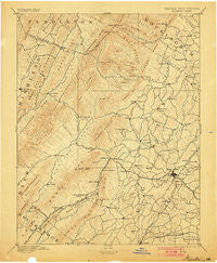 Staunton Virginia Historical topographic map, 1:125000 scale, 30 X 30 Minute, Year 1894