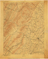 Staunton Virginia Historical topographic map, 1:125000 scale, 30 X 30 Minute, Year 1894