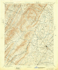 Staunton Virginia Historical topographic map, 1:125000 scale, 30 X 30 Minute, Year 1894