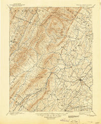 Staunton Virginia Historical topographic map, 1:125000 scale, 30 X 30 Minute, Year 1894
