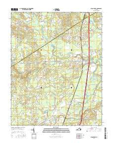 Stony Creek Virginia Current topographic map, 1:24000 scale, 7.5 X 7.5 Minute, Year 2016