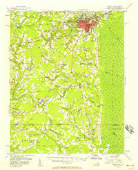 Suffolk Virginia Historical topographic map, 1:62500 scale, 15 X 15 Minute, Year 1954