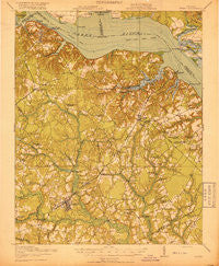 Surry Virginia Historical topographic map, 1:62500 scale, 15 X 15 Minute, Year 1919