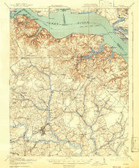Surry Virginia Historical topographic map, 1:62500 scale, 15 X 15 Minute, Year 1919