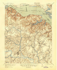 Surry Virginia Historical topographic map, 1:62500 scale, 15 X 15 Minute, Year 1919