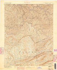 Tazewell Virginia Historical topographic map, 1:125000 scale, 30 X 30 Minute, Year 1891