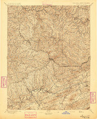Tazewell Virginia Historical topographic map, 1:125000 scale, 30 X 30 Minute, Year 1895
