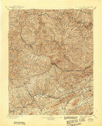 Tazewell Virginia Historical topographic map, 1:125000 scale, 30 X 30 Minute, Year 1897
