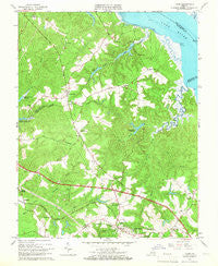 Toano Virginia Historical topographic map, 1:24000 scale, 7.5 X 7.5 Minute, Year 1965