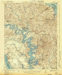Toano Virginia Historical topographic map, 1:62500 scale, 15 X 15 Minute, Year 1918