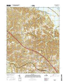 Toano Virginia Current topographic map, 1:24000 scale, 7.5 X 7.5 Minute, Year 2016