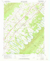 Toms Brook Virginia Historical topographic map, 1:24000 scale, 7.5 X 7.5 Minute, Year 1966