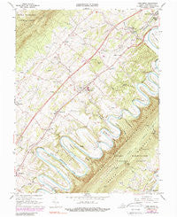 Toms Brook Virginia Historical topographic map, 1:24000 scale, 7.5 X 7.5 Minute, Year 1966