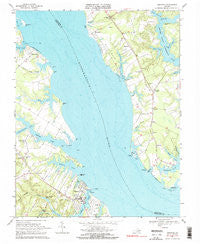 Urbanna Virginia Historical topographic map, 1:24000 scale, 7.5 X 7.5 Minute, Year 1968
