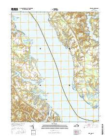 Urbanna Virginia Current topographic map, 1:24000 scale, 7.5 X 7.5 Minute, Year 2016