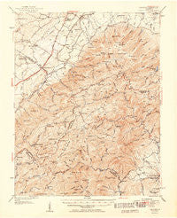 Vesuvius Virginia Historical topographic map, 1:62500 scale, 15 X 15 Minute, Year 1951