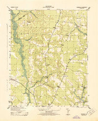 Vicksville Virginia Historical topographic map, 1:31680 scale, 7.5 X 7.5 Minute, Year 1943