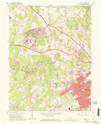 Vienna Virginia Historical topographic map, 1:24000 scale, 7.5 X 7.5 Minute, Year 1966