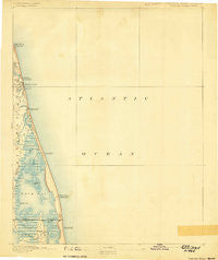 Virginia Beach Virginia Historical topographic map, 1:125000 scale, 30 X 30 Minute, Year 1893