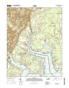 Ware Neck Virginia Current topographic map, 1:24000 scale, 7.5 X 7.5 Minute, Year 2016