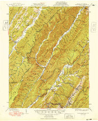 Warm Springs Virginia Historical topographic map, 1:62500 scale, 15 X 15 Minute, Year 1949