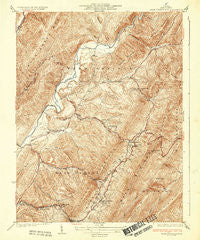 Warm Springs Run Virginia Historical topographic map, 1:31680 scale, 7.5 X 7.5 Minute, Year 1933