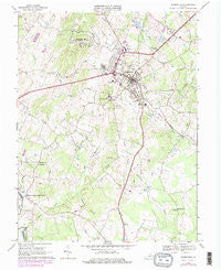 Warrenton Virginia Historical topographic map, 1:24000 scale, 7.5 X 7.5 Minute, Year 1966