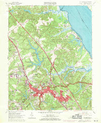 Williamsburg Virginia Historical topographic map, 1:24000 scale, 7.5 X 7.5 Minute, Year 1965