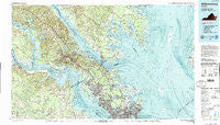 Williamsburg Virginia Historical topographic map, 1:100000 scale, 30 X 60 Minute, Year 1984