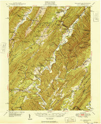 Williamsville Virginia Historical topographic map, 1:62500 scale, 15 X 15 Minute, Year 1949