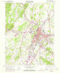Winchester Virginia Historical topographic map, 1:24000 scale, 7.5 X 7.5 Minute, Year 1966
