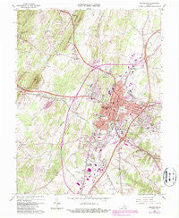 Winchester Virginia Historical topographic map, 1:24000 scale, 7.5 X 7.5 Minute, Year 1966