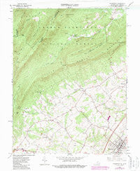 Woodstock Virginia Historical topographic map, 1:24000 scale, 7.5 X 7.5 Minute, Year 1966