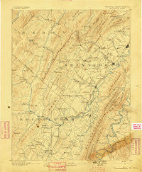 Woodstock Virginia Historical topographic map, 1:125000 scale, 30 X 30 Minute, Year 1892