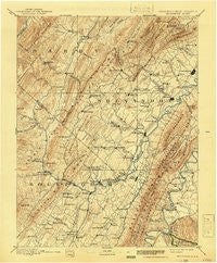 Woodstock Virginia Historical topographic map, 1:125000 scale, 30 X 30 Minute, Year 1892