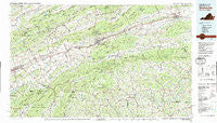 Wytheville Virginia Historical topographic map, 1:100000 scale, 30 X 60 Minute, Year 1982