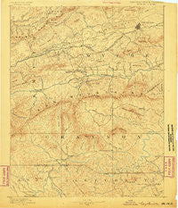 Wytheville Virginia Historical topographic map, 1:125000 scale, 30 X 30 Minute, Year 1889