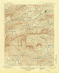Wytheville Virginia Historical topographic map, 1:125000 scale, 30 X 30 Minute, Year 1892
