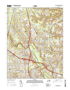 Yellow Tavern Virginia Current topographic map, 1:24000 scale, 7.5 X 7.5 Minute, Year 2016